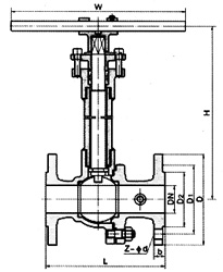DQ41F手動(dòng)低溫球閥（結(jié)構(gòu)尺寸圖）