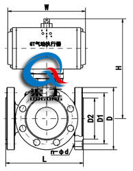 氣動(dòng)三通球閥 (配GT執(zhí)行器)