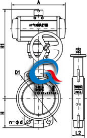 氣動(dòng)對(duì)夾式開關(guān)蝶閥 (軟密封)