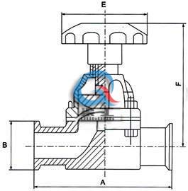 藥用衛(wèi)生級隔膜閥 (結構圖)