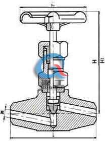 J61Y高壓焊接針型閥 (結(jié)構圖)